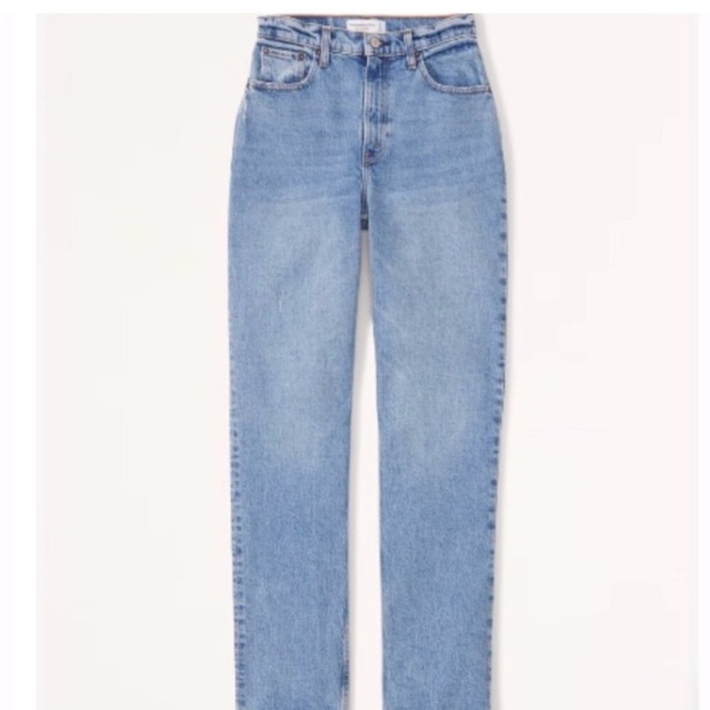 Abercrombie & Fitch AF 90s Straight Ultra High Rise Jeans Size 25/0 Medium Wash